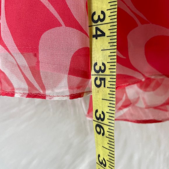 Milly of New York Women's Size 4 Pink Whimsical Sun Dress Sleeveless 100% Silk - Picture 7 of 11